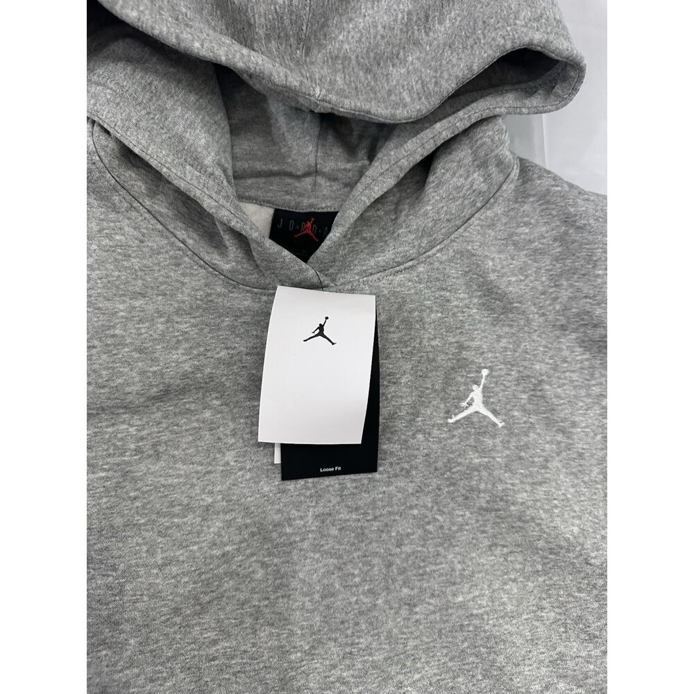 Nike Jordan Hoodie Women's Oversized Loose Sport Fleece Gray FV7071-063 XL Sport
